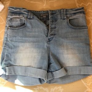 High waisted jean shorts